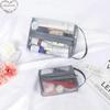 Transparent Mesh Cosmetic Bag Makeup Bag Travel Zipper Toiletry Bag Large Capacity Portable Handbag Storage Washbag