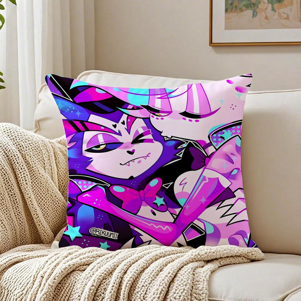 animation dark HHazbin HotelS Cushion Cover Pillowcase Antidustmite living Room Sofa Decor Cushion Room