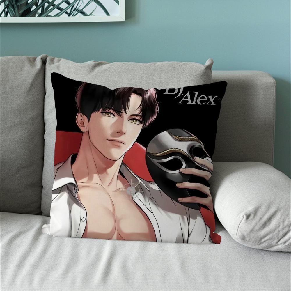 Anime BJ-A-Alex Pillow Case For Sofa Bedside Table Bedroom Backrest Living Office Cushion Printed Square Multiple