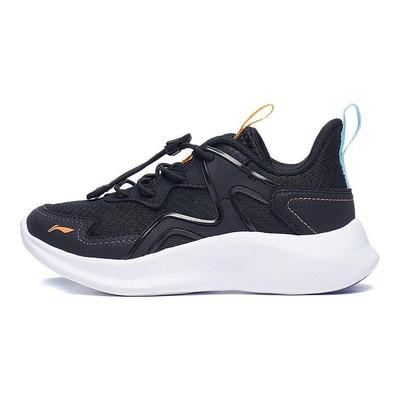 Li Ning Kids Ling Yue 3.5 Comfortable Shock Absorbing Durable Low Top Running Shoes Kids Running Shoes Black YKNT090-1