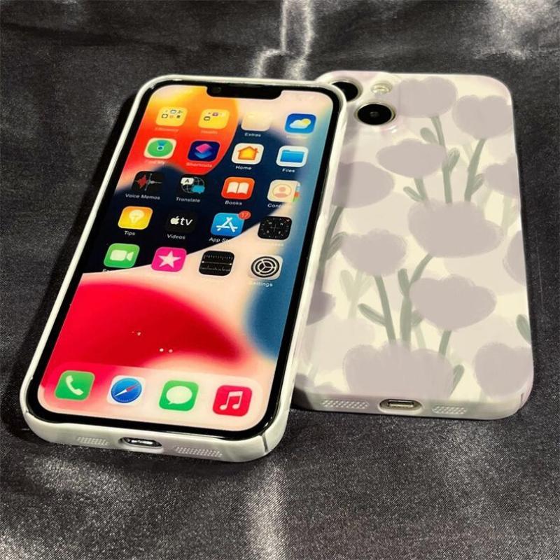 Lale çiçekleri telefon kılıfı için Iphone 14 artı 13 Pro Max 11 12 darbeye dayanıklı silikon kapak için Iphone Xr Xs Max X 7 P 8 artı Se2020
