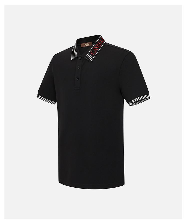 Classic and Versatile Men's Short Sleeved Polo Shirt for Spring and Summer, Featuring Fashionable Contrasting Colors with Letter Logos