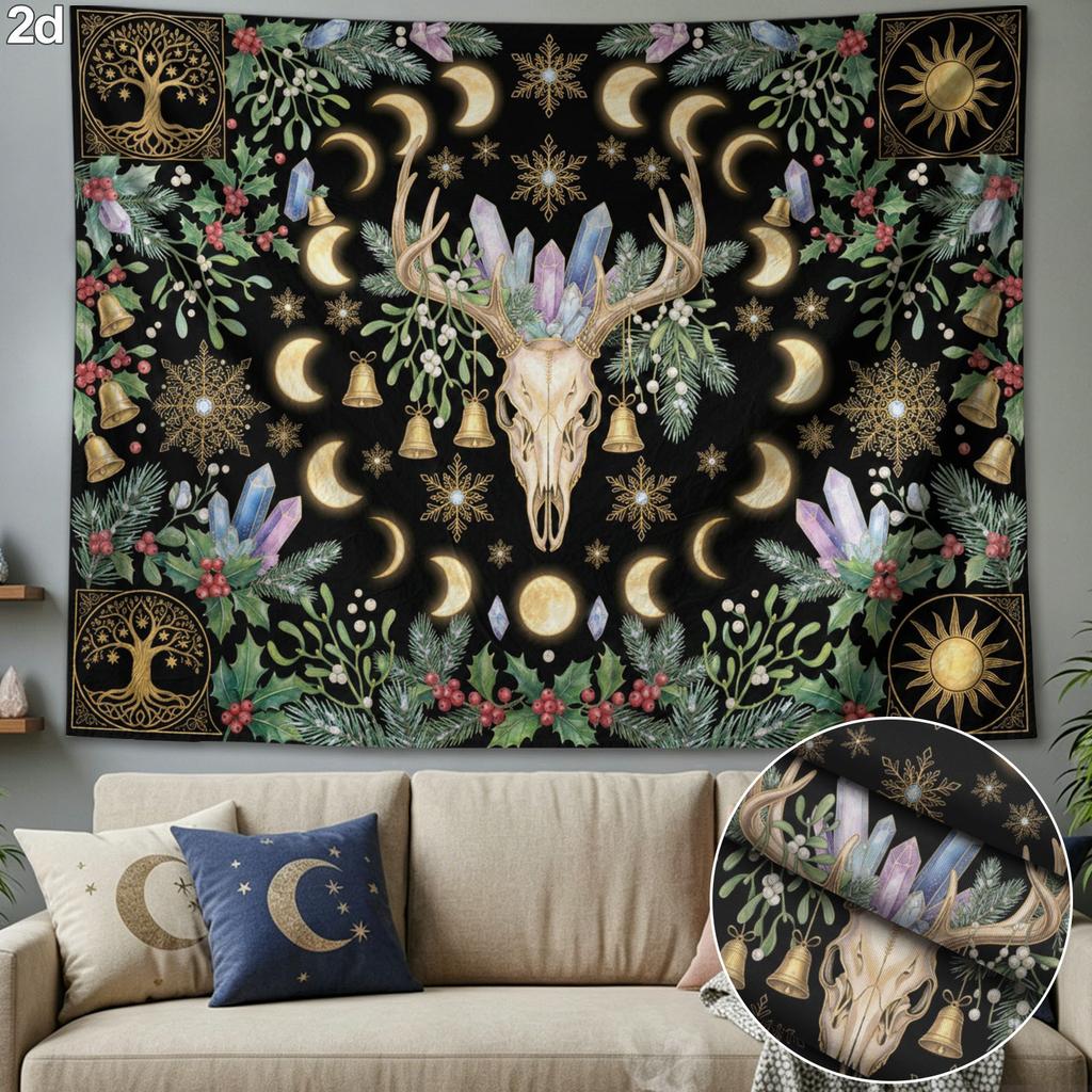 Mysterious Forest Pattern Tapestry Wall Hanging HD Digital Print Tapestry - Polyester Material Home Decor, Bedroom Aesthetic Hanging Tapestry