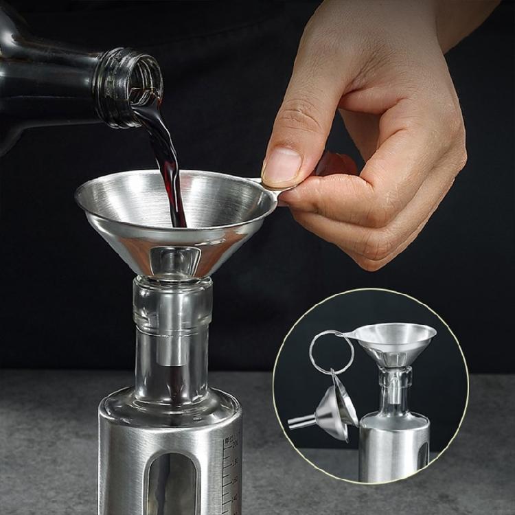 3Pcs Food Grade Metal Small Funnel Stainless Steel Kitchen Funnel Set Kitchen Tool Small Mouth Funnel Enduring