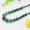 6-14mm Natural Green Granites Jades Chalcedony Tower Shaped Round Beads Necklace, Accessory Neck Chain,Rotating Button,Women Gifts