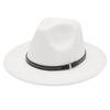 European And American Style Big-Brimmed Top Hat, Metal Ring, Rivet, Belt Accessories, Felt Hat, Light Top Fedora Hat, Foreign Trade Monochrome Hat