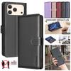 Wallet Flip Diebstahlschutzhülle Für iPhone 17 Air 16E 16 15 14 Plus iPhone17 Pro Max SE4 Lederhülle RFID-Blockierung Schutztaschen