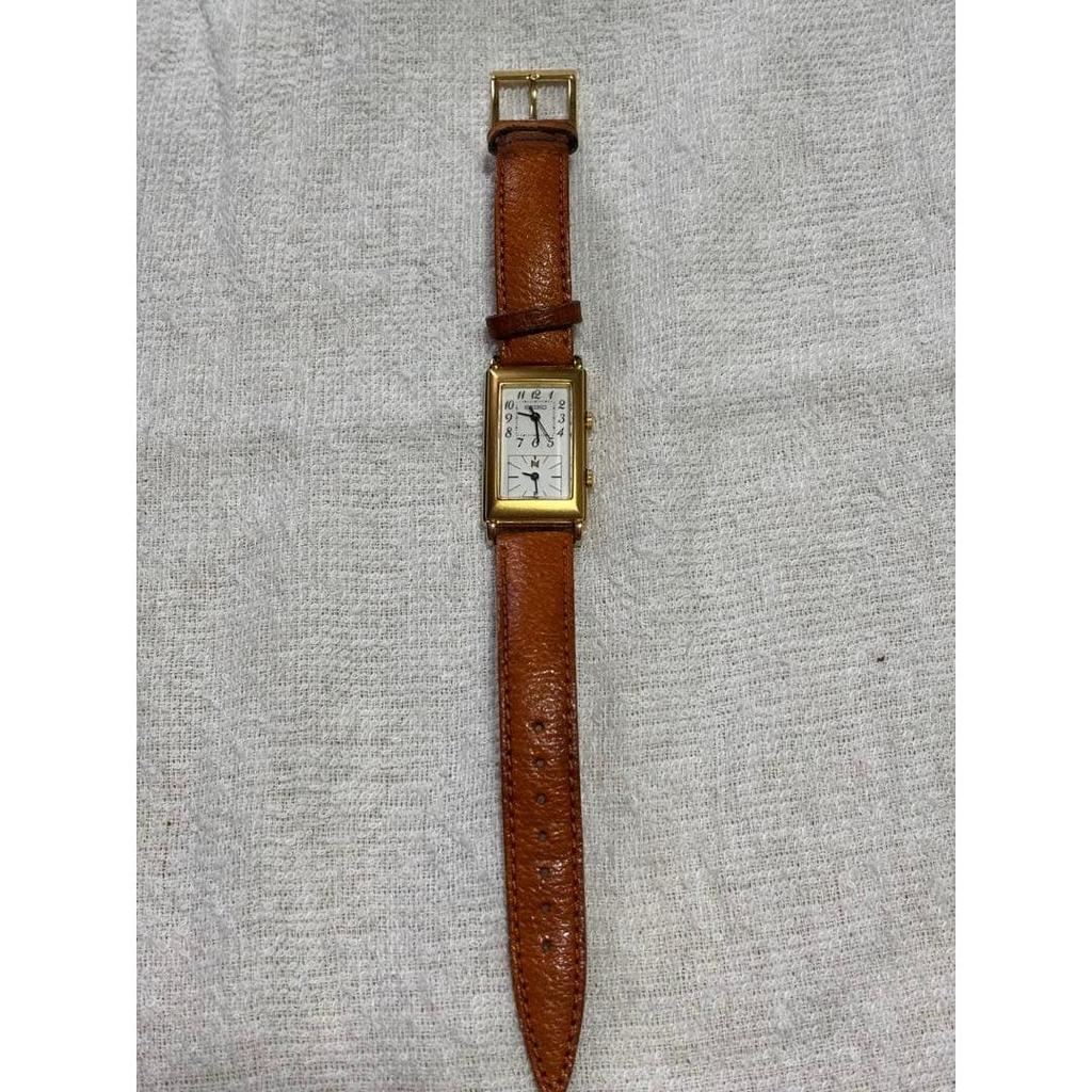 Used SEIKO Neue Dual Time 1EFW-5A00 Watch Gold Vintage