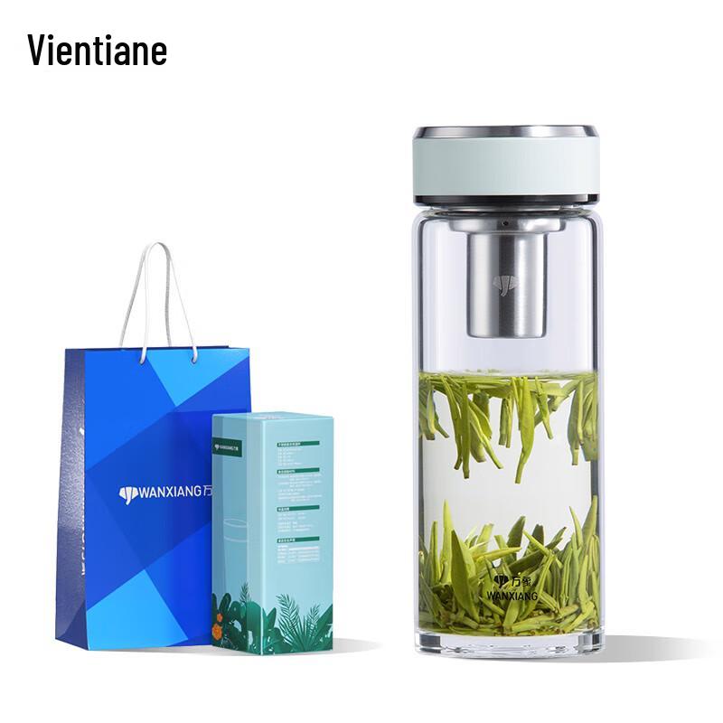 Wanxiang Portable High Borosilicate Glass Tea Tumbler with Infuser