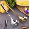 1Pcs 304 Stainless Steel Soup Spoon Soup Spoon Rice Spoon Long Handle Thickened Big Head Cutlery Household Kitchen Set Soup Spoo