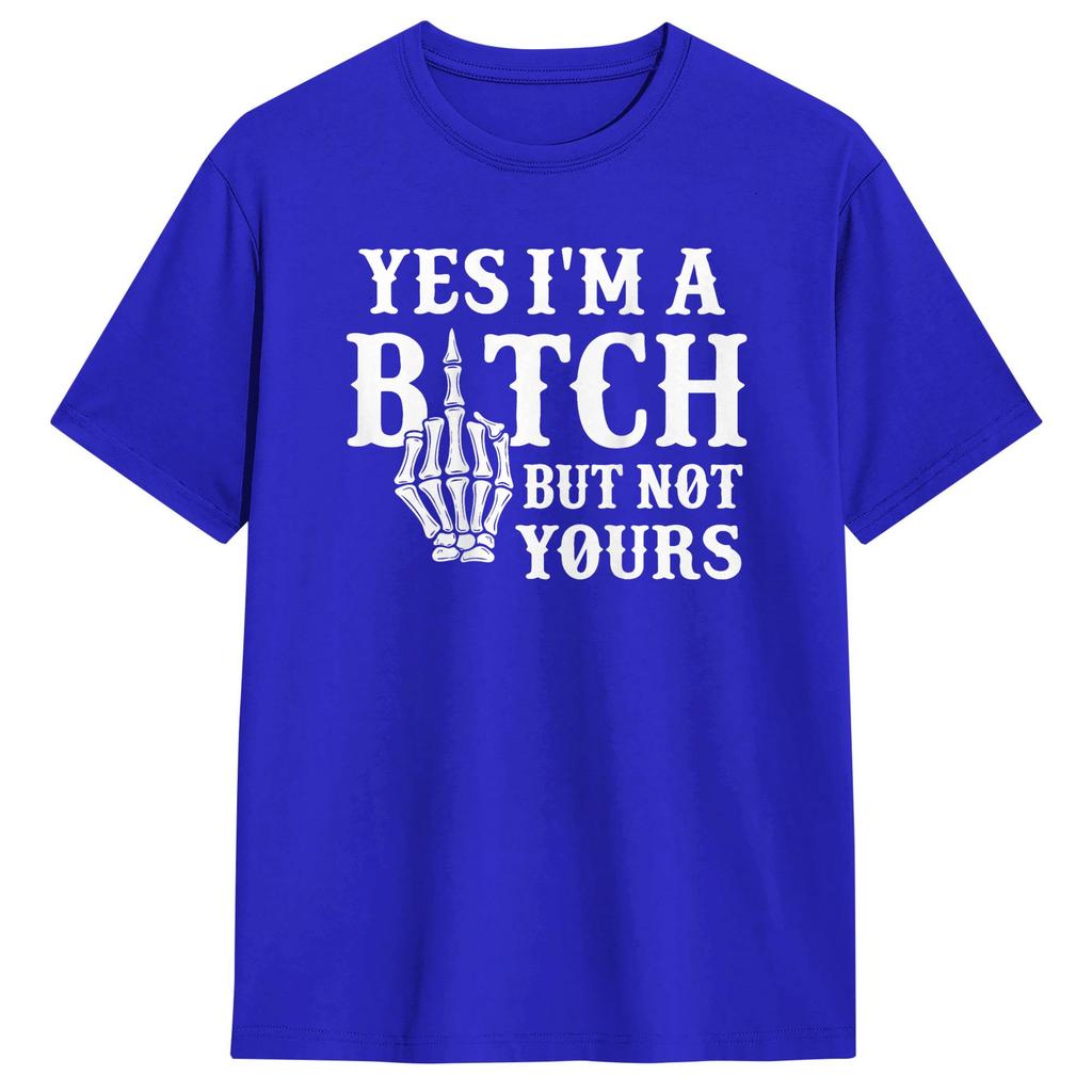 Yes IM But Not Yours Funny Sarcastic TShirt Beach  Vintage T Shirts Cotton Hipster Tshirt For Unisex Casual Clothing