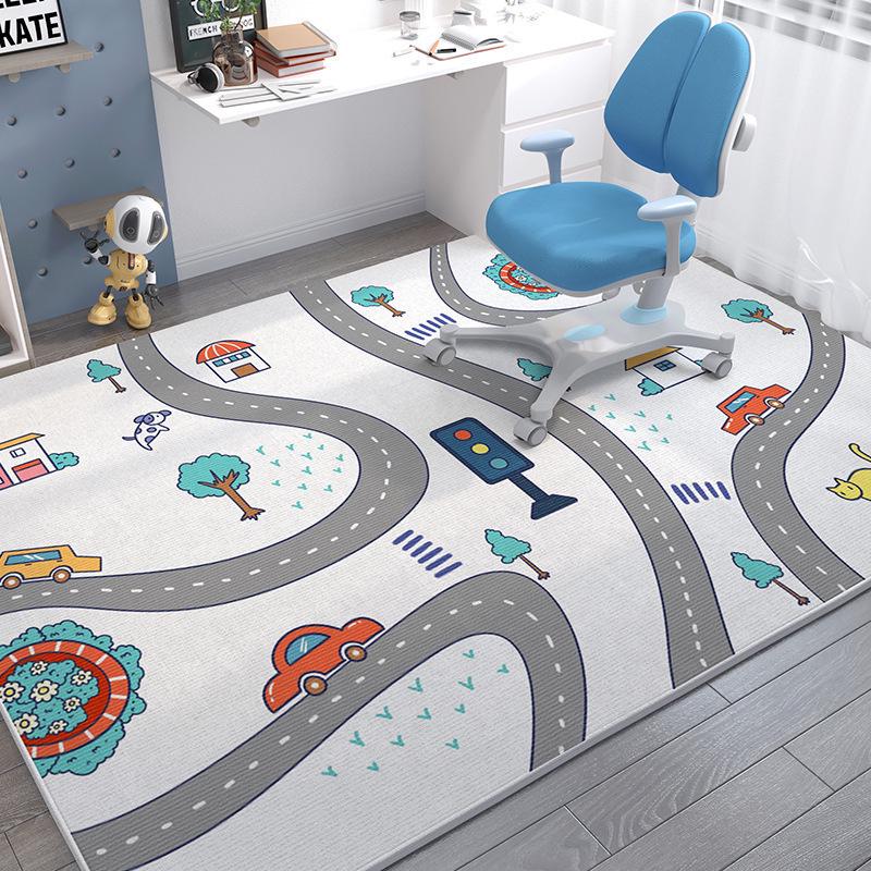 Thick Cartoon Astronaut Area Rug – Non-slip, Insulated Carpet for Children's Rooms & Living Areas