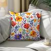 Watercolor Flowers Pattern Decorative Sofa Cushion Cover Pillow Pillowcase Throw Pillows Home Decor Pillowcover 45X45Cm