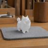 Geometric Low-Poly Dog Statue, 3D Printed Mini Dog Ornament, White Cute Puppy Figurine, Modern Desktop Decoration for Home Office Gift Ideas