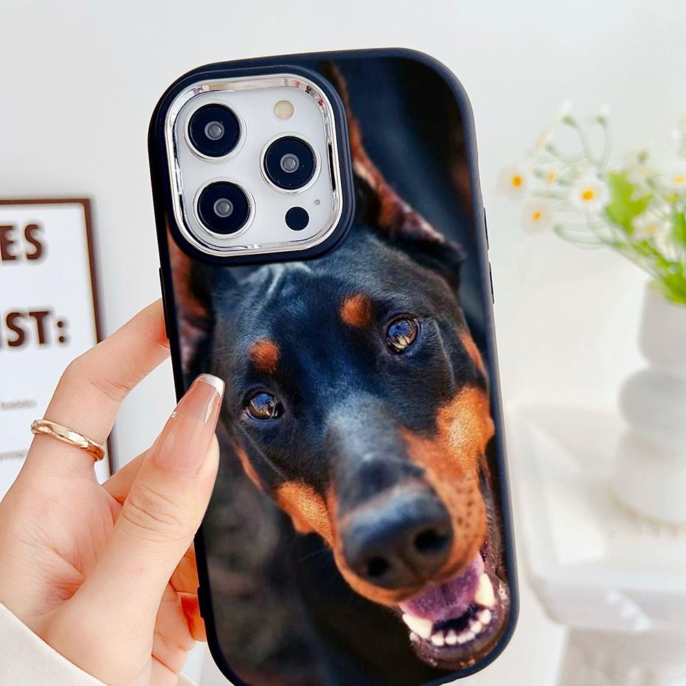 LZ14 Dog Doberman Animal Art Soft Phone Case for Samsung S24 Ultra S23 Plus S21 FE A16 A54 A34 A06 Infinix Hot 40 30i Lens Protection Shockproof Cover