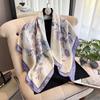 Silk Scarf Women'S Digital Printing Simulation Silk Shawl Spring And Autumn Women'S 90 Square Scarves Light Luxury Fashion Versatile