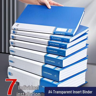 A4 Transparent Multi-layer Document Binder for Office and Study Supplies