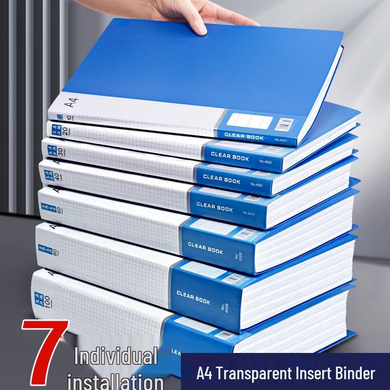 A4 Transparenter mehrschichtiger Dokumentenordner für Büro- und Lernbedarf