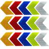 10PCS Arrow Reflective Adhesive Tape Sticker Decal Safety Caution Warning Reflective Tape For Truck Motorcycle Bicycle Moulding