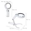 5x 11x Folding Magnifying Glass for Repair with 8 LED Lights and Stand Handheld Desk Magnifier Potable for Seniors Reading Lamp