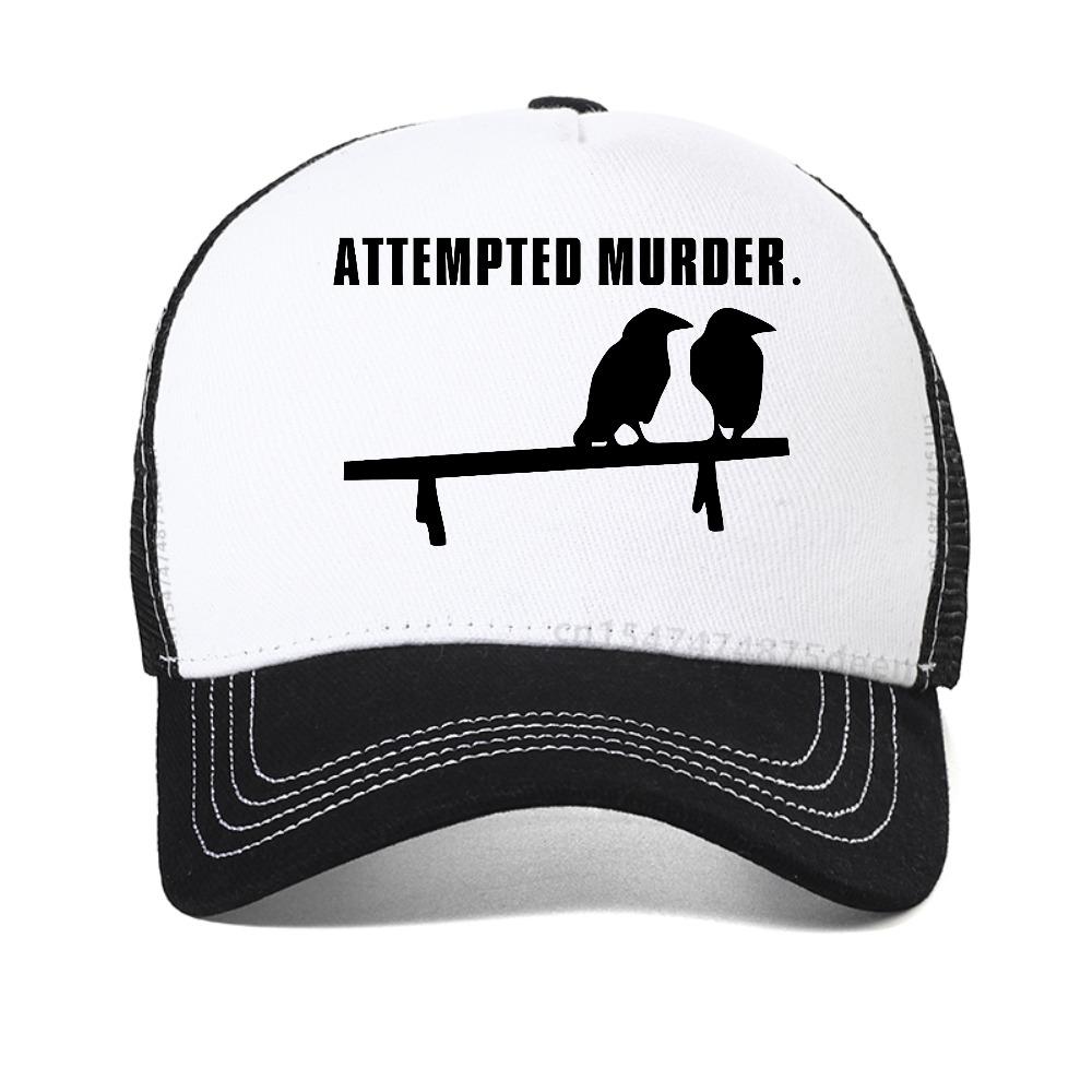 Attempted Murder Printing Baseball Cap For Unisex Wowen Summer Fashion Breathable Sun Hat Casual Adjustable Mesh Cool Trucker Hats