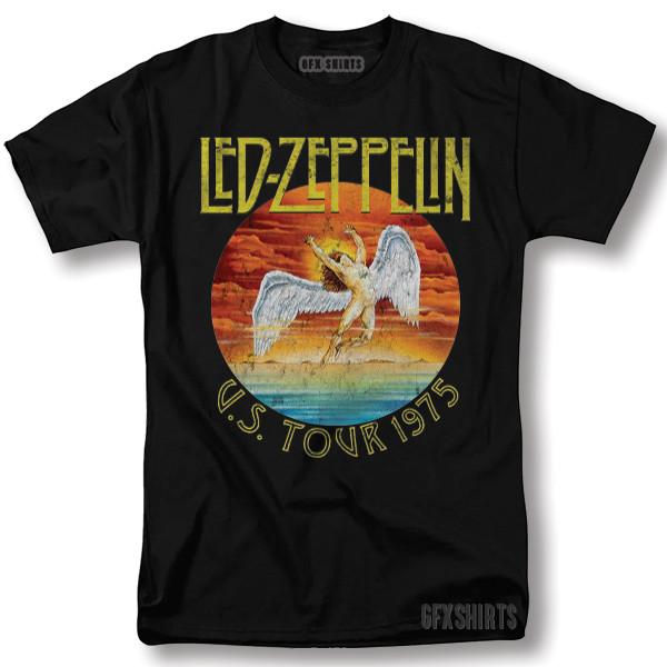 Led Zeppelin Shirt Rock Tour Merch Vntg Graphic Design T-Shirt