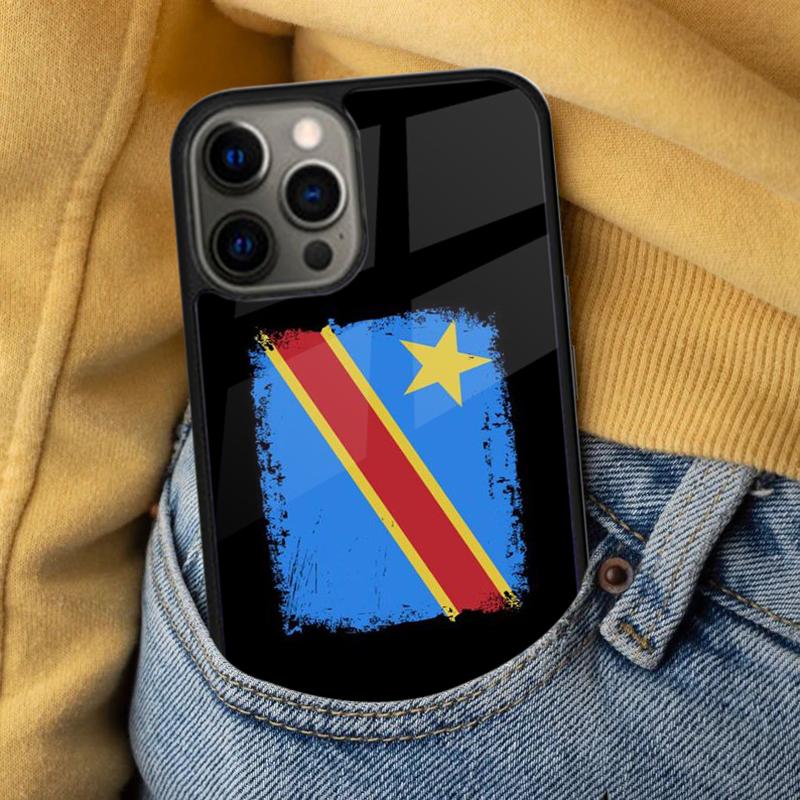 Demokratische Republik Kongo Flagge Weiche Handyhülle für iPhone 17 Air 16e Pro max 15 Pro 13 14 Plus 11 12 MagSafe Magnetische Hülle