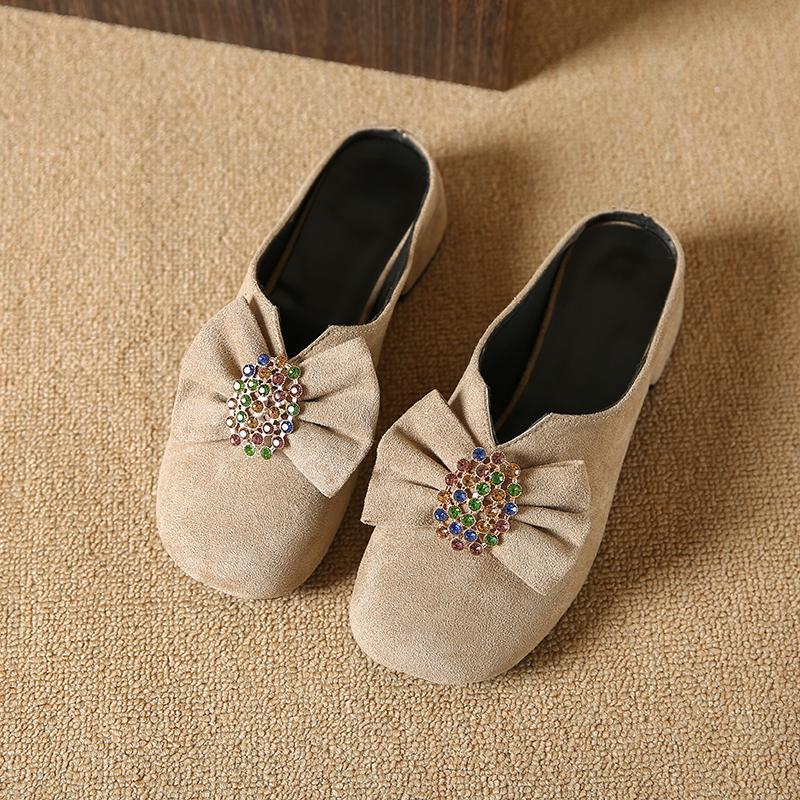 Fashion Aphixta Yellow 3.5cm High Heels Elegant Women Slides Round Toe Shallow Summer Dress Slides Sexy Bow Heels Shoes Plus Size 44