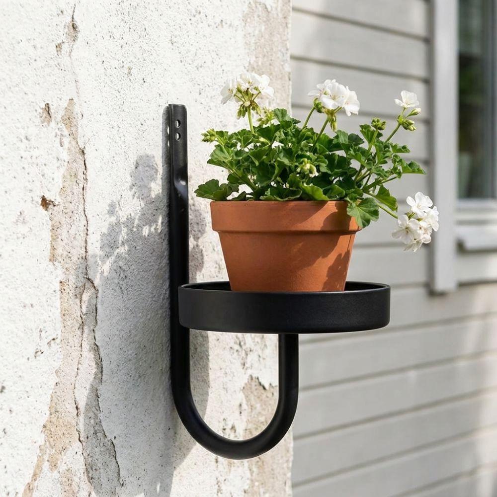 Vintage Style Wall Mounted Bird Feeder Rust-Proof Green Plant Shelf Flower Basket Holder Patio