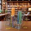 Acrylic Transparent Pen Holder Desktop Organizer and Display Rack
