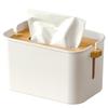 Rectangular Napkin Box with Wooden Lid Hotel Towel Hanger Handle for Guest Dining Napkin Box | Napkin Box
