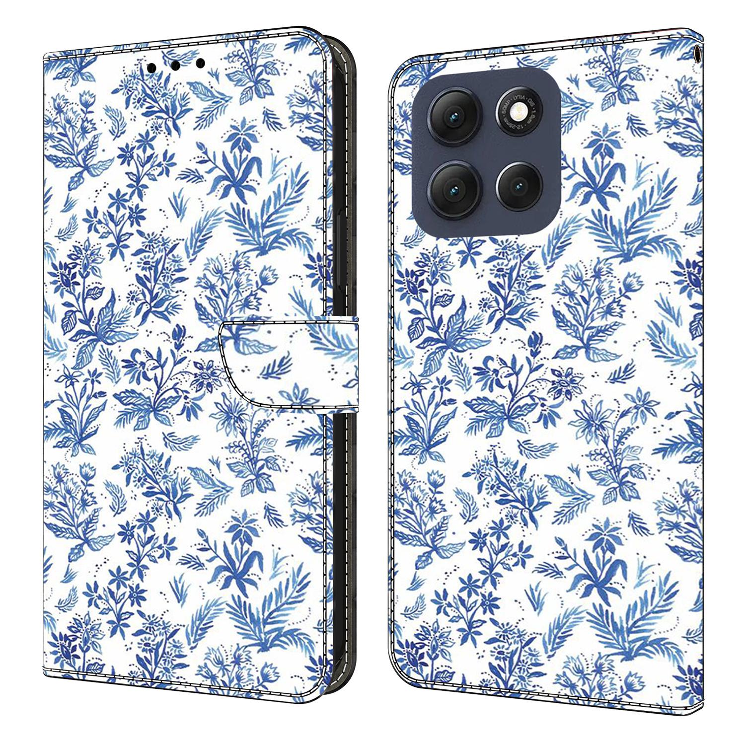 

For Motorola Moto G86 5G Wallet Case Pattern Printing PU Leather Flip Stand Phone Cover Flower Field