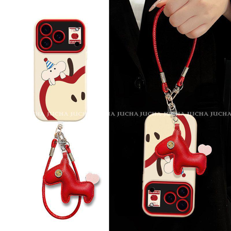 Luxury Lanyard Phone Case for Apple iPhone 15/16 Plus and 17 Pro Max - Elephant Design