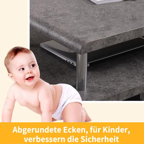 Modern Simple Coffee Table with Storage Layer Stable Structure Good Load Bearing Space Saving MDF Rectangle Living Room Table