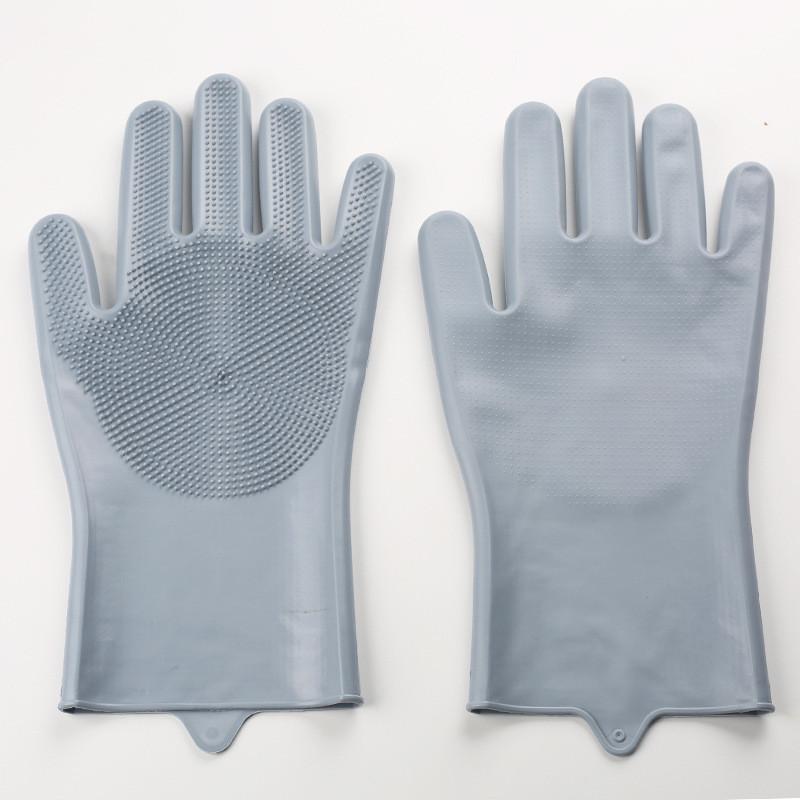2-in-1 Pet Dog Bath Gloves Pet Silicone Bath Massage Brush Dog Rubbing Bath Supplies