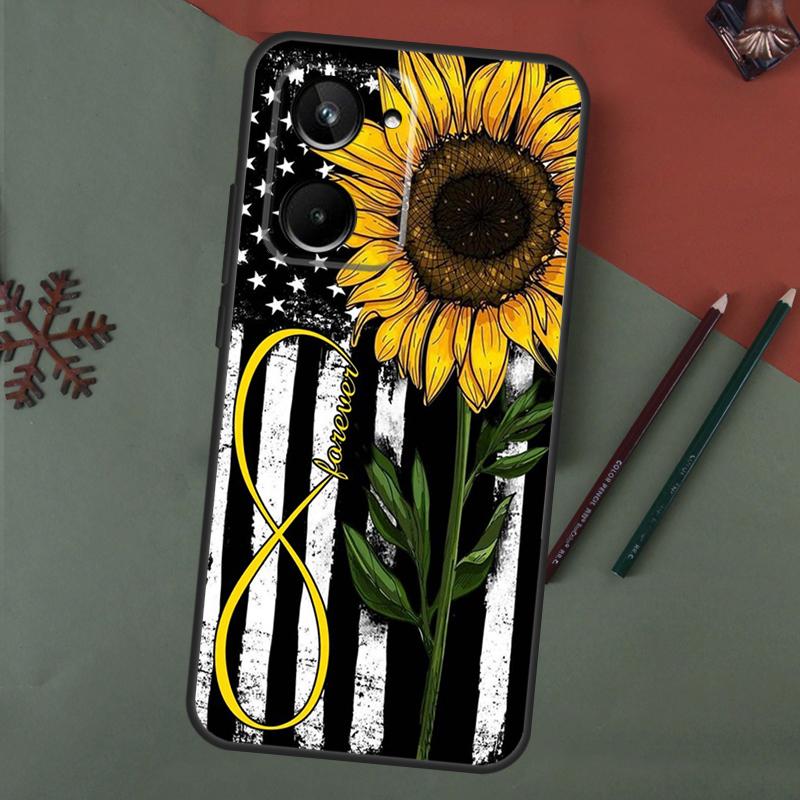 

Sunflower Case For Realme C75 C65 C67 C71 C63 C61 C55 C51 C53 C35 11 12 13 14 15 Pro Plus GT6 GT7 Pro Realme 14 Pro Plus