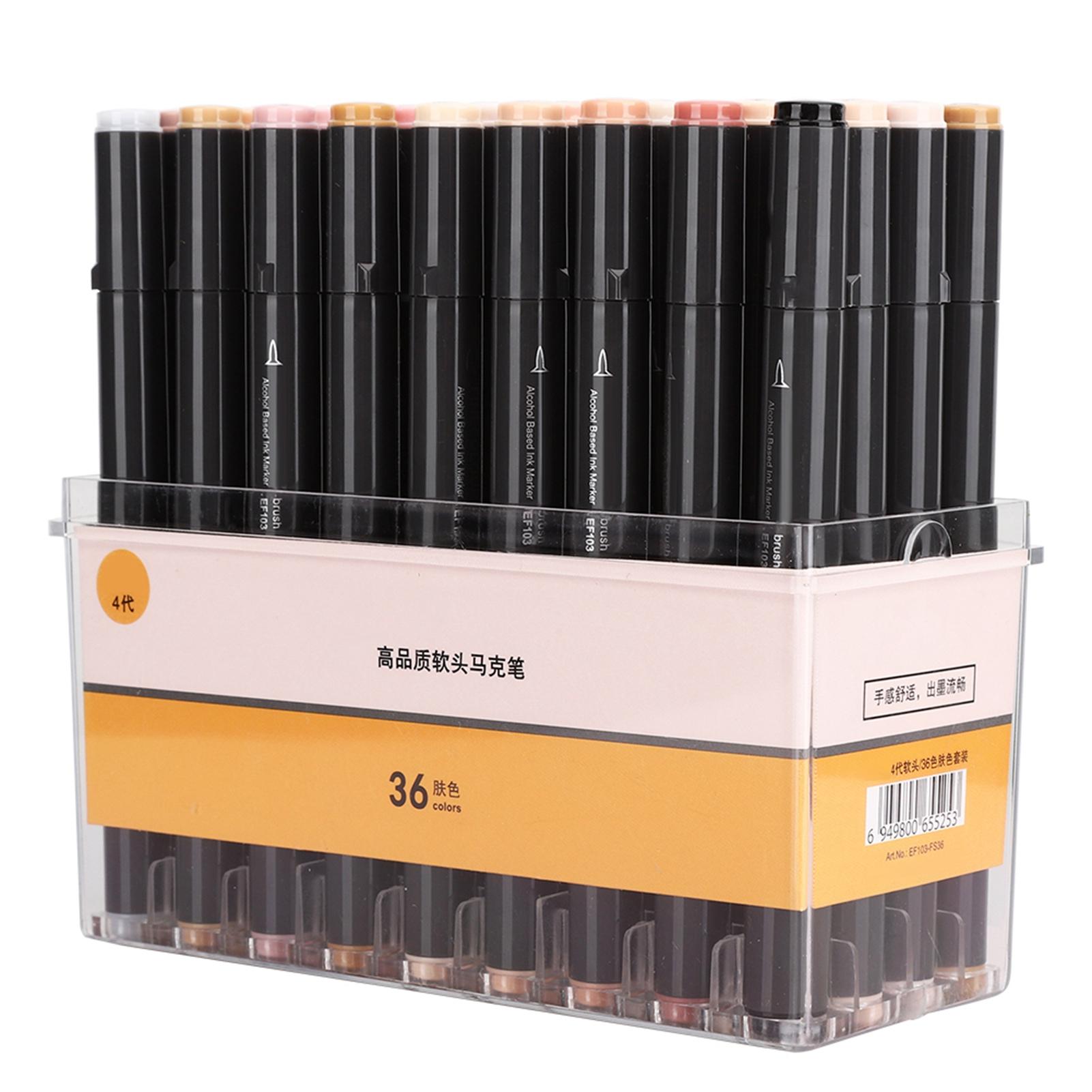 

36 цветов набор маркеров с двойным наконечником мягкая ручка-кисть для рисования аниме-комиксов принадлежности для эскизов тон кожи