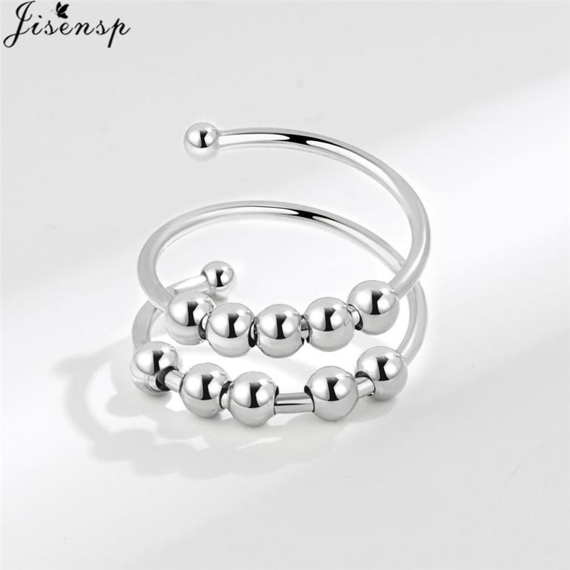Luxury Anxiety Ring Fidget Spinner Ring for Women Crystal Flower Butterfly Animal Finger Ring Rotate Anti Stress Wedding Jewerly