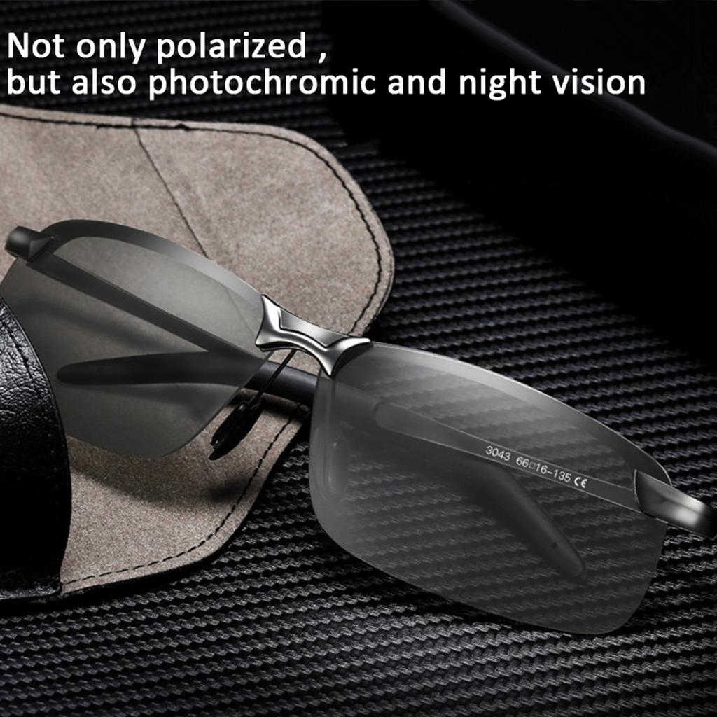 Pochromic Polarized Sunglasses Driving Fishing Chameleon Glasses Change Color Sun Glasses UV400 Eyewear
