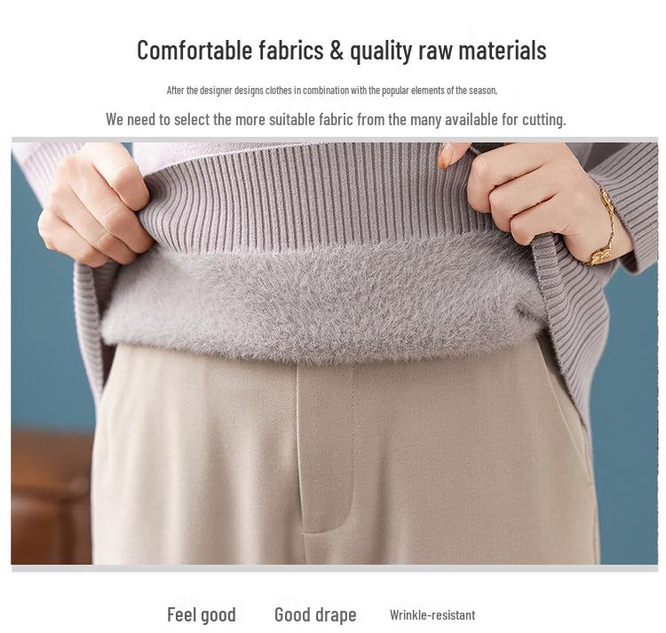 Mom's Velvet-Enhanced Winter Sweater: Warm, Stylish Base Layer for Middle-Aged & Elderly Women