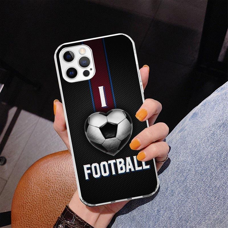 Football Soccer Ball Design Phone Case For iPhone 17 Air 16 Pro Max 16E 15 + 14 Plus 11 12 13 Mini 7 8 SE Gift Print Cover Funda