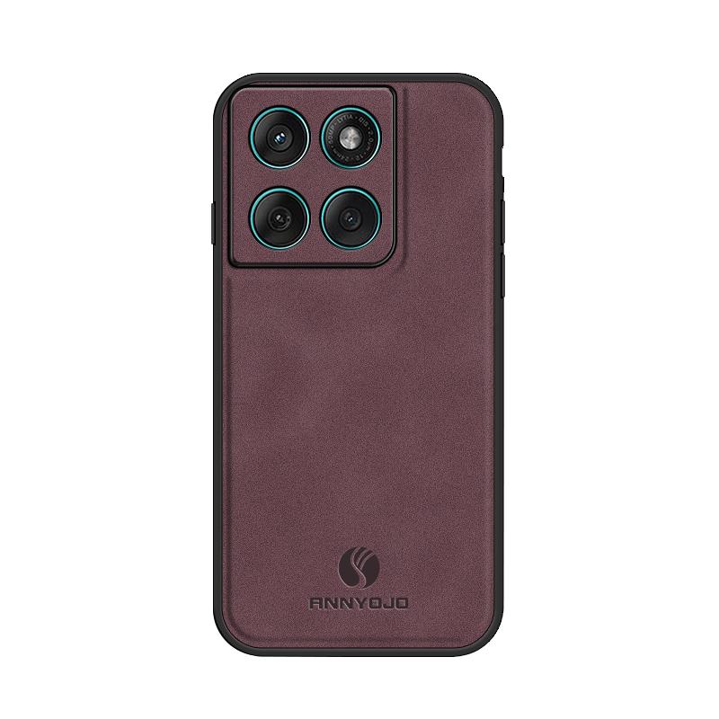 Custodia Posteriore Antiurto in Pelle con Texture di Pecora Opaca Magnetica per Motorola Edge 60 Fusion 5G 6.67" Paraurti Morbido in TPU