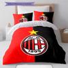 Set Biancheria da Letto con Fantasia AC Milan Copripiumino Federa Decorazione per la Casa Regalo (1 * copripiumino + 2 * federa, senza nucleo)