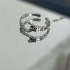 Fashion Winding Snake Rings Women Men Punk Hip Hop Minimalist Charm Minimalist Open Adjustable Silver Color Ring Daily Jewelry