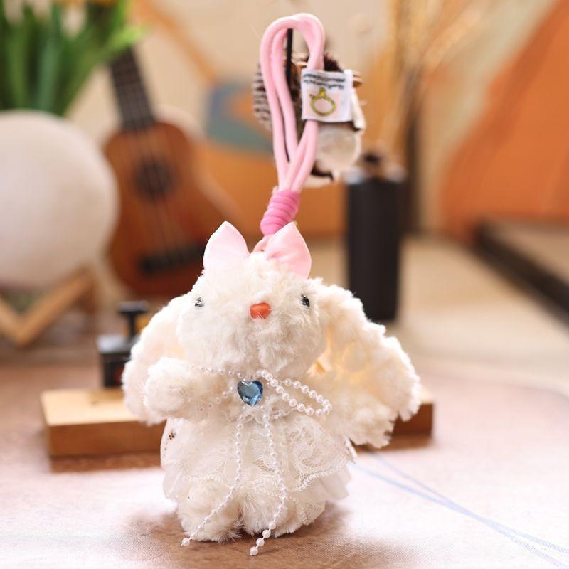 Cute Rabbit Plush Doll With Pp Cotton Filling For Bags And Gifts