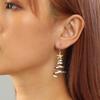 Christmas Series Simple Advanced Rotating Xmas Tree Star Pendant Earrings Women'S Creative Personalized Girl Gifts