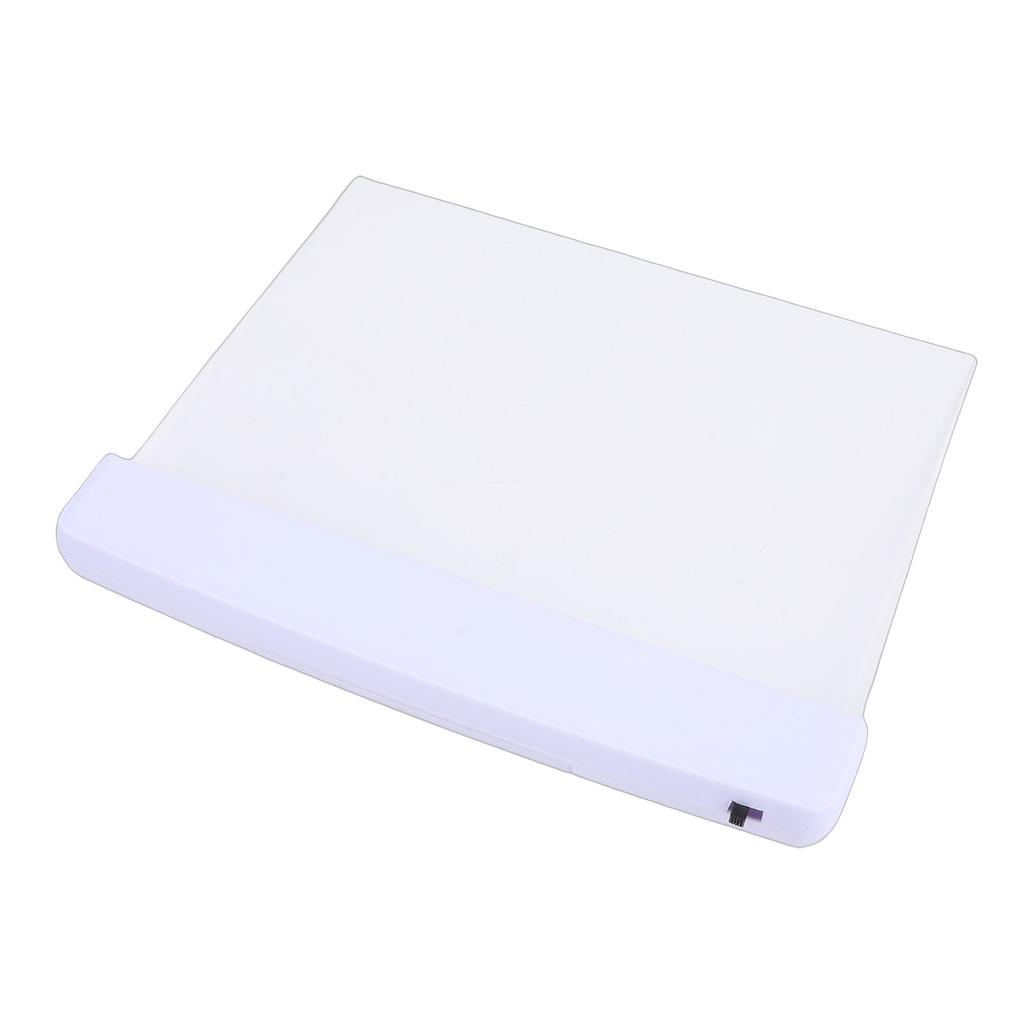 Flat Book Light Night Reading Clear LED Full Page Panel Plate Lamp for Students Book Lovers White