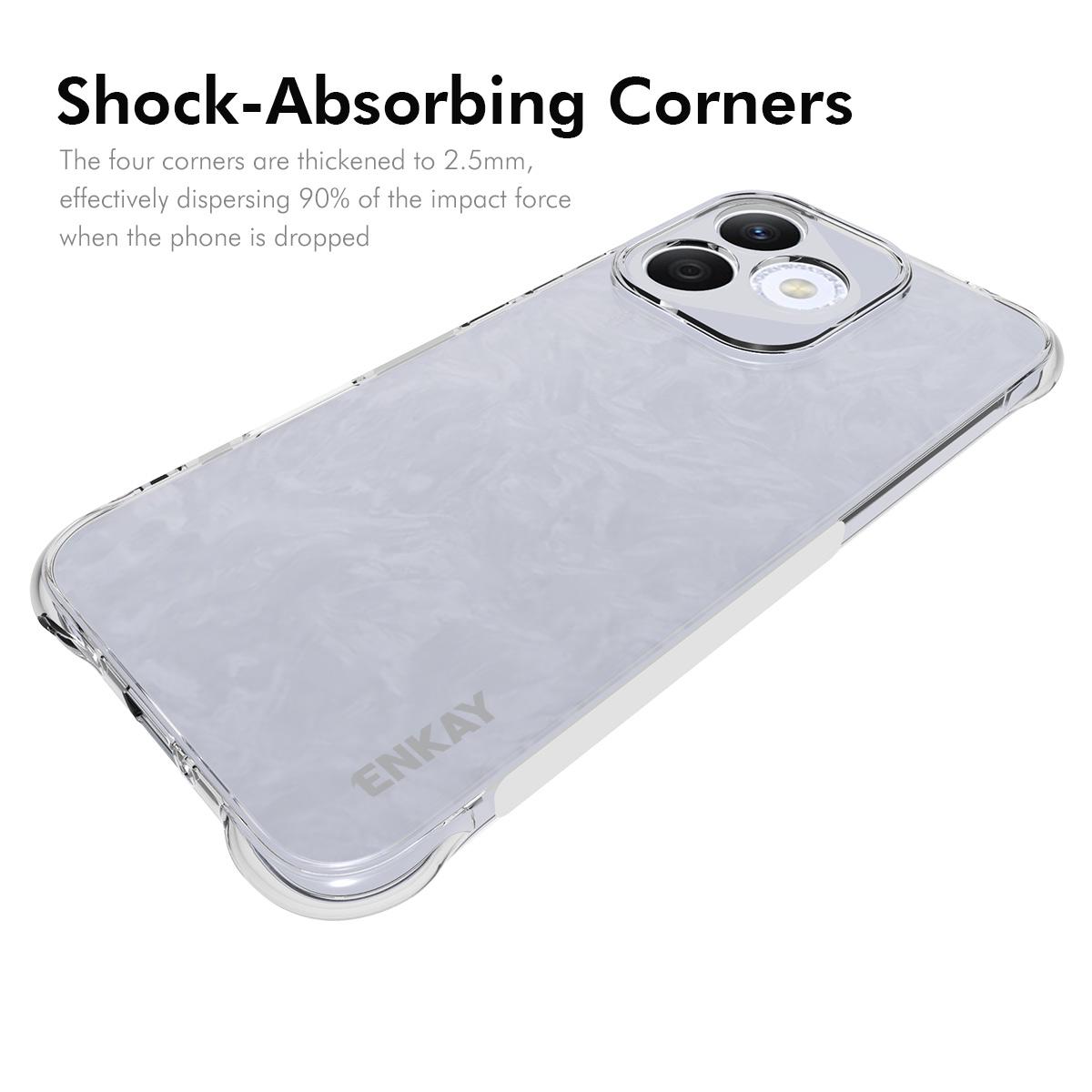 

For Honor 400 Lite Clear Phone Case ENKAY HAT PRINCE Shockproof Anti-slip TPU Cover Transparent
