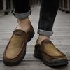 Handgefertigte Echte Lederschuhe Herren Freizeitschuhe Komfort Flache Schuhe Mokassins Werkzeugschuhe