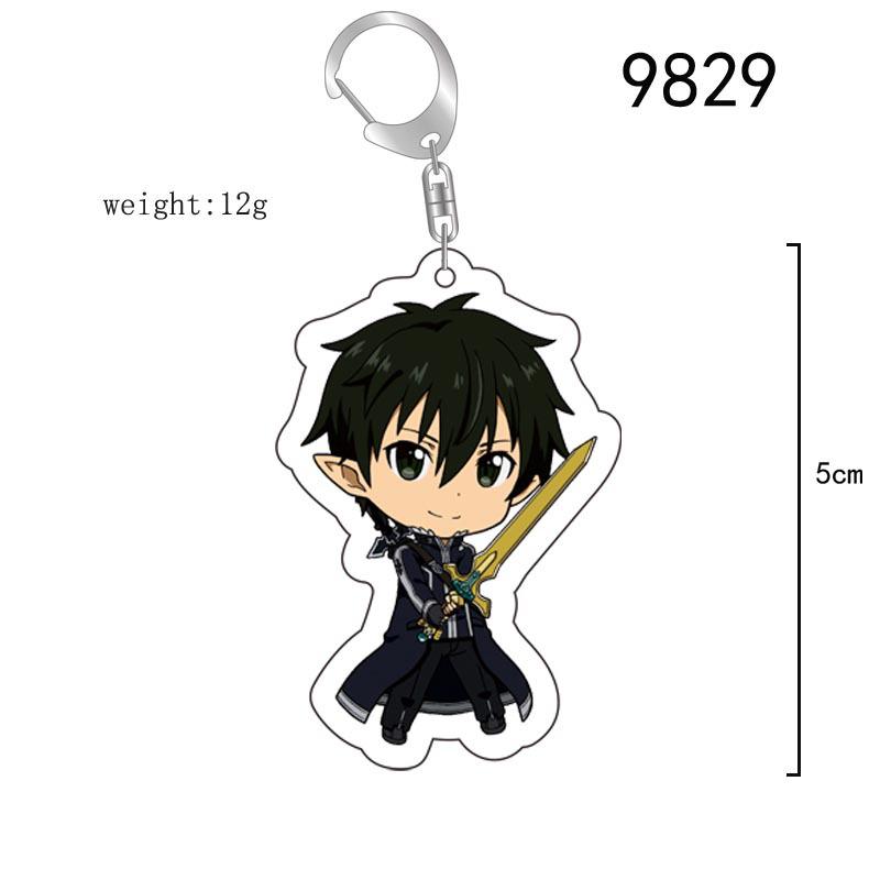 Sword Art Online Acrylic Keychain: Asuna, Sinon, Kirito Anime Charm